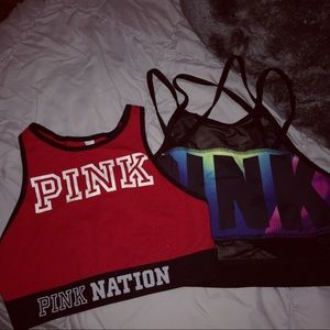 2 victoria’s secret pink sports bras